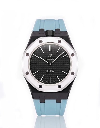 Silicone Strap & Case Royal Pop Ocho Negro(Customize  Colors)