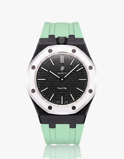 Silicone Strap & Case Royal Pop Ocho Negro(Customize  Colors)