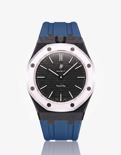 Silicone Strap & Case Royal Pop Ocho Negro(Customize  Colors)