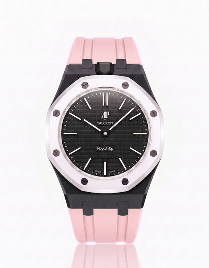 Silicone Strap & Case Royal Pop Ocho Negro(Customize  Colors)