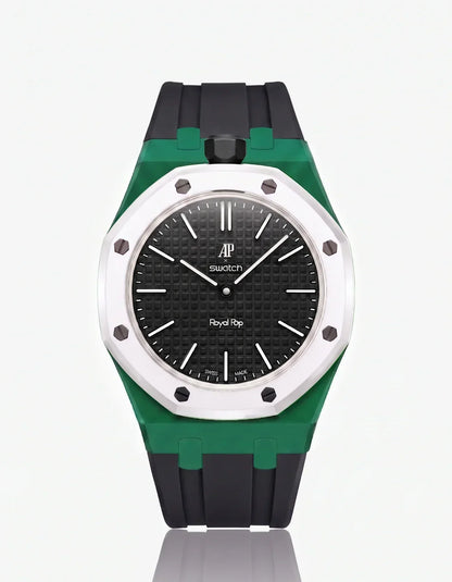 Silicone Strap & Case Royal Pop Ocho Negro(Customize  Colors)