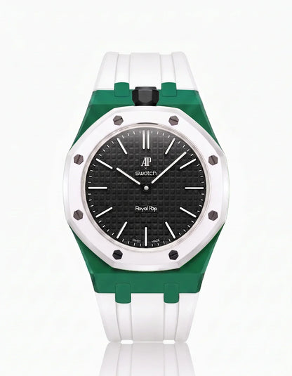 Silicone Strap & Case Royal Pop Ocho Negro(Customize  Colors)