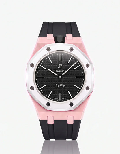 Silicone Strap & Case Royal Pop Ocho Negro(Customize  Colors)