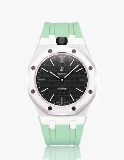 Silicone Strap & Case Royal Pop Ocho Negro(Customize  Colors)