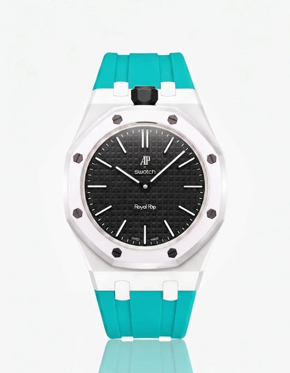 Silicone Strap & Case Royal Pop Ocho Negro(Customize  Colors)