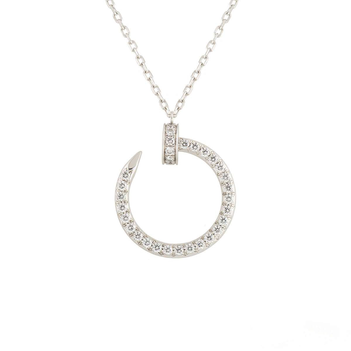[Amore Jewelry]JUSTE NECKLACE SILVER DIAMONDS