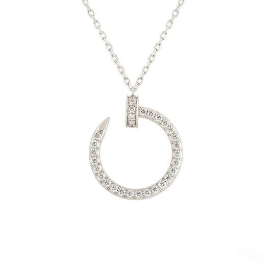 [Amore Jewelry]JUSTE NECKLACE SILVER DIAMONDS