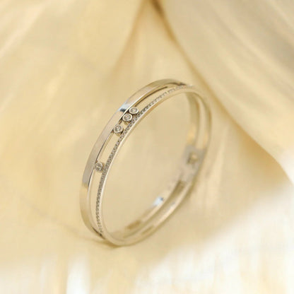 [Amore Jewelry]Move Romane Diamond Bangle Bracelet