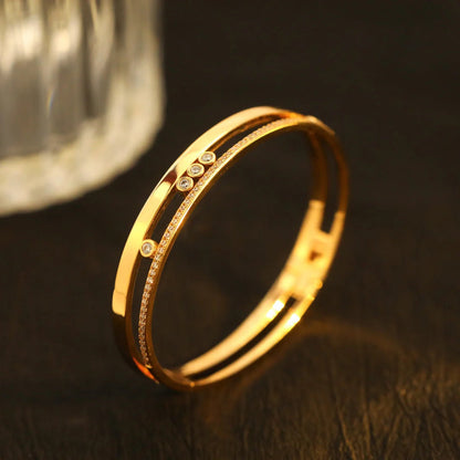 [Amore Jewelry]Move Romane Diamond Bangle Bracelet