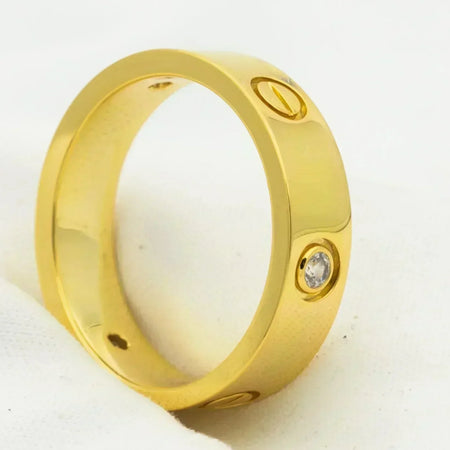 [Amore Jewelry]LOVE RING 5.5MM 3 DIAMONDS GOLD