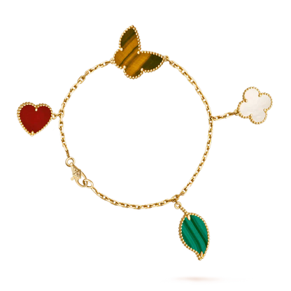 [Amore Jewelry]LUCKY SPRING 5 MOTIF GOLD BRACELET