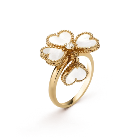 [Amore Jewelry]SWEET CLOVER WHITE MOP RING