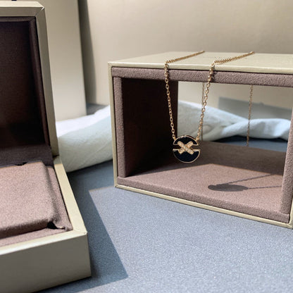 [Amore Jewelry]JEUX DE PINK GOLD DIAMOND NECKLACE