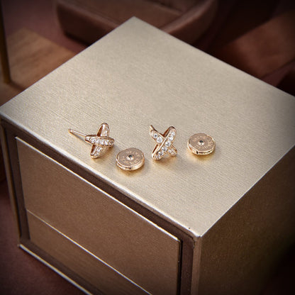 [Amore Jewelry]JEUX DE GOLD DIAMOND EARRINGS