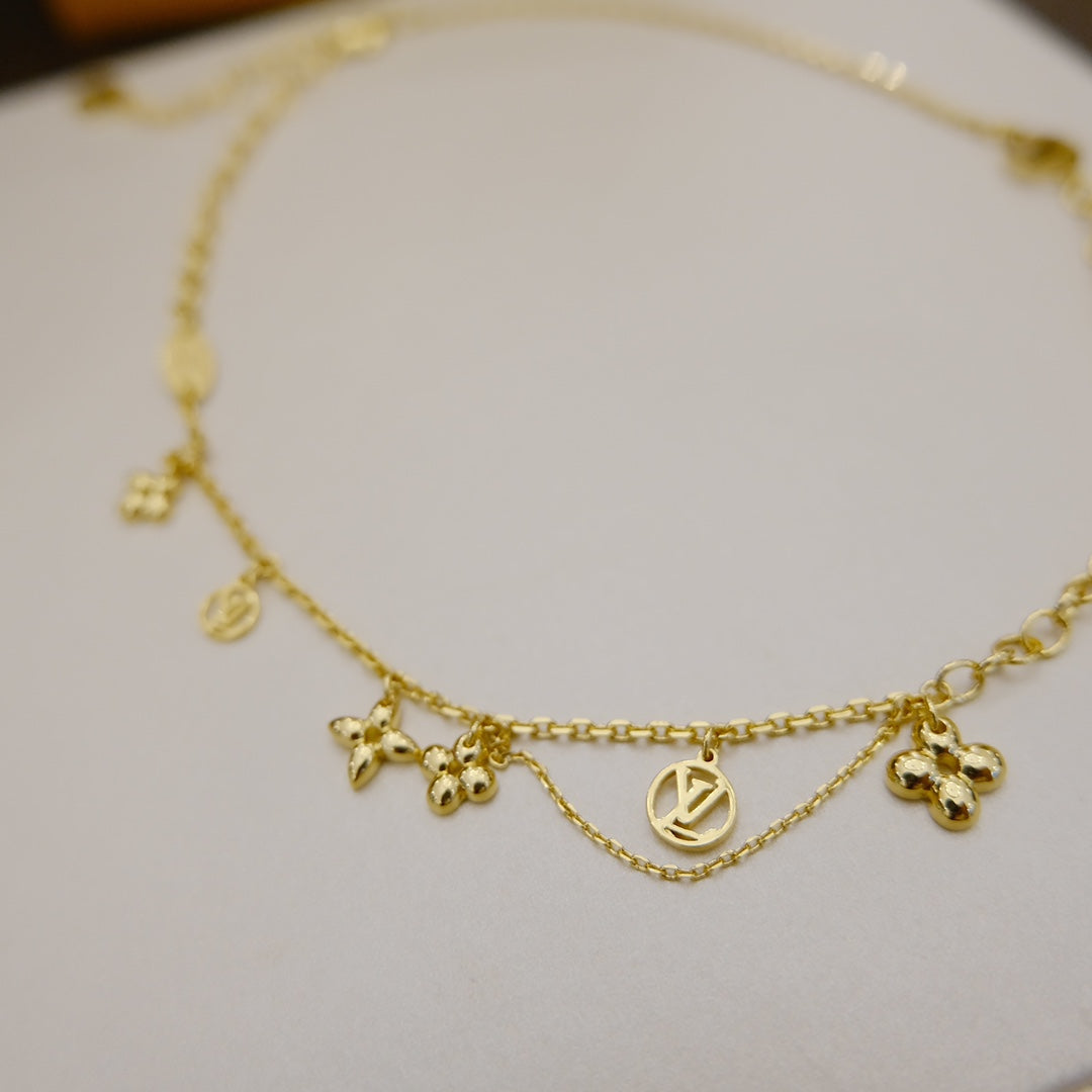 [Amore Jewelry]BLOOMING SUPPLE NECKLACE BRASS