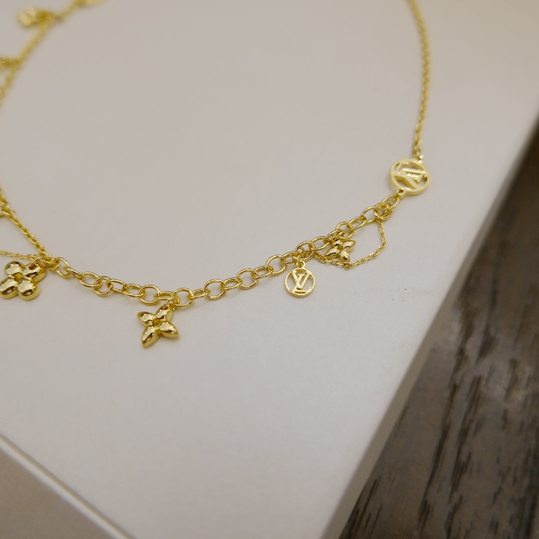 [Amore Jewelry]BLOOMING SUPPLE NECKLACE BRASS