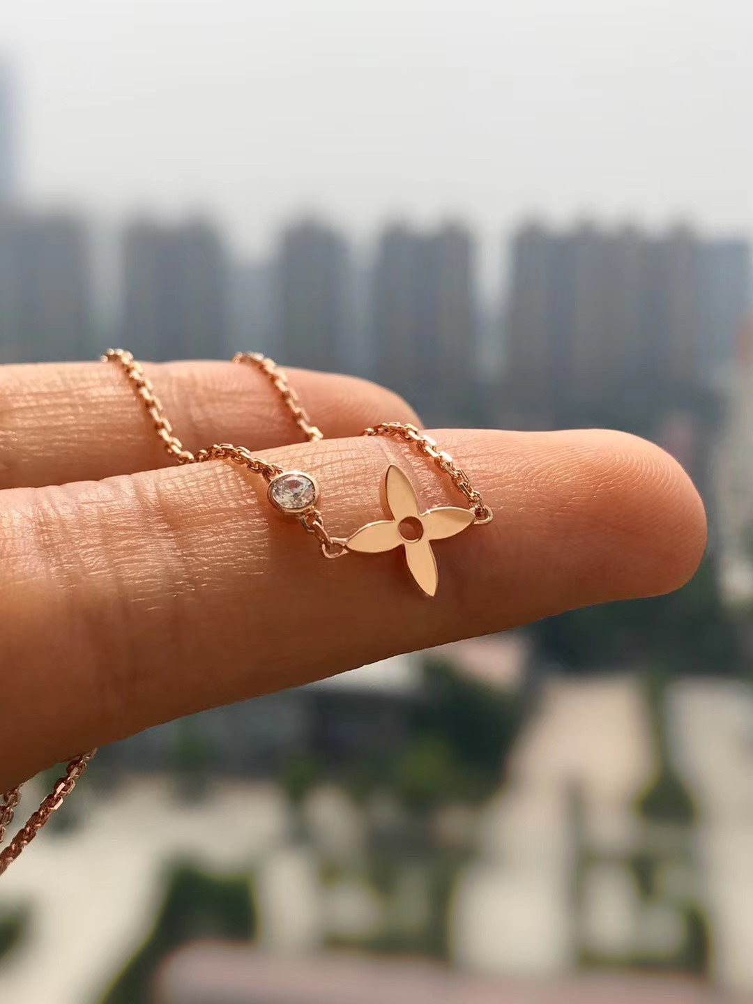 [Amore Jewelry]BLOSSOM PENDANT PINK GOLD AND DIAMOND