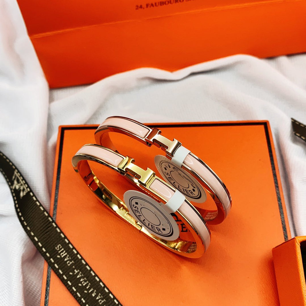 [Amore Jewelry]CLASSIC HM CLIC  PINK 8MM ENAMEL BRACELET