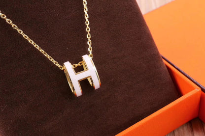[Amore Jewelry]HM CLIC YELLOW ENAMEL GOLD NECKLACE