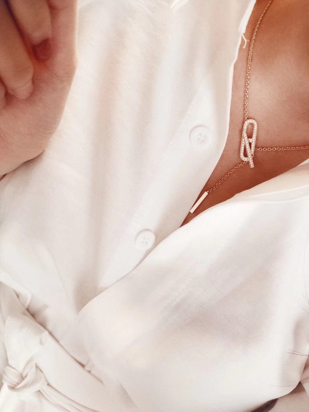 [Amore Jewelry]HM FIRE PIG NOSE NECKLACE TRENDY STREET