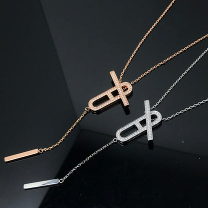 [Amore Jewelry]HM NECKLACE PLATINUM ROSE GOLD DIAMOND