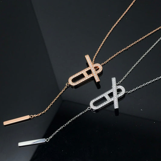 [Amore Jewelry]HM NECKLACE PLATINUM ROSE GOLD DIAMOND