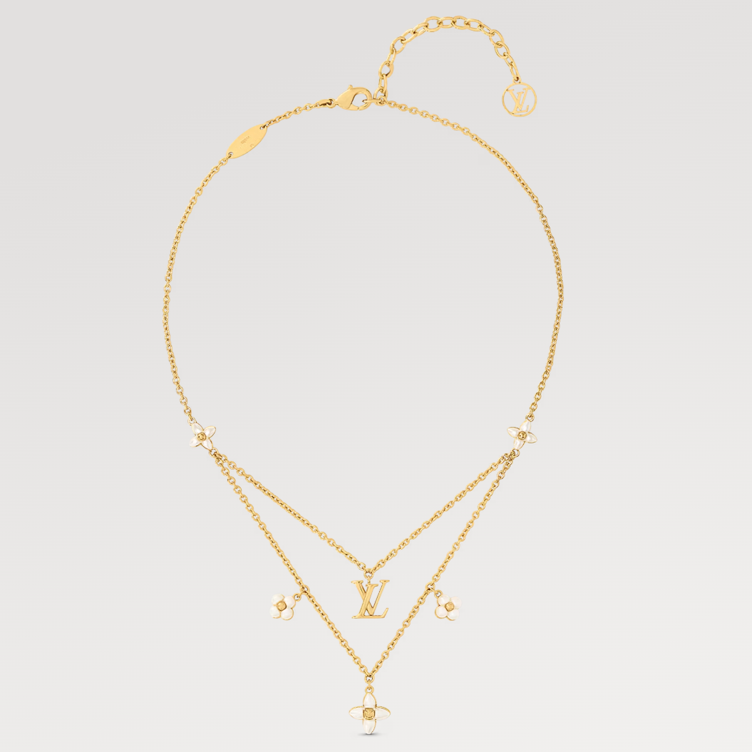 [Amore Jewelry]FLOWERGRAM GOLD MOP DOUBLE ROW NECKLACE