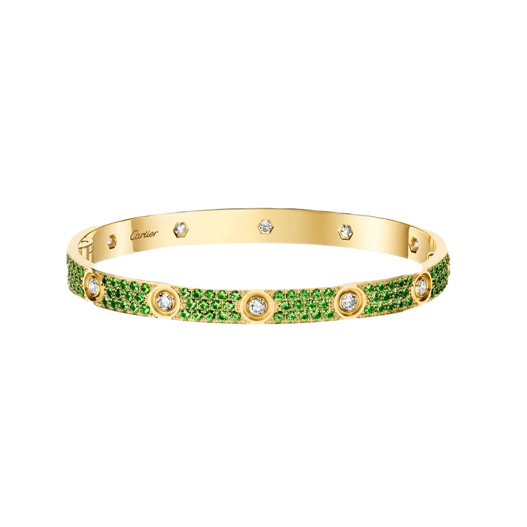 [Amore Jewelry]2026 PAVE GEMSTONE LOVE BRACELET 6.1MM 10 DIAMONDS