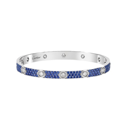 [Amore Jewelry]2026 PAVE GEMSTONE LOVE BRACELET 6.1MM 10 DIAMONDS