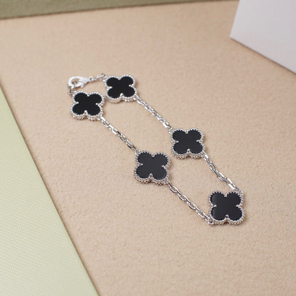 [Amore Jewelry] CLOVER 5 MOTIF ONYXS BRACELET COLLECTION