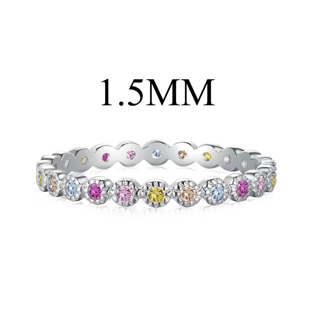 [Amore Jewelry]Radiant Sparkling Round Cut Daily Ring