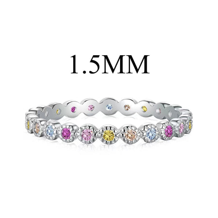 [Amore Jewelry]Radiant Sparkling Round Cut Daily Ring