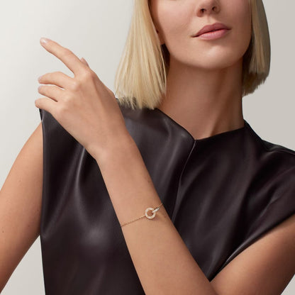 [Amore Jewelry]LOVE DOUBLE RING FULL DIAMOND BRACELET