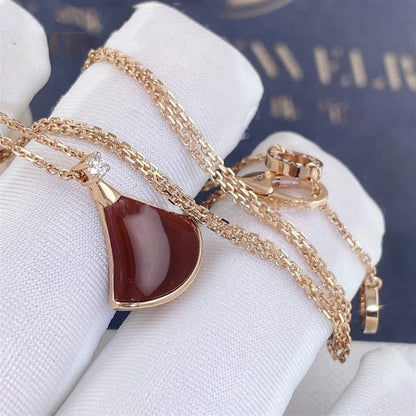 [Amore Jewelry]DREAM NECKLACE CARNELIAN 1 DIAMOND