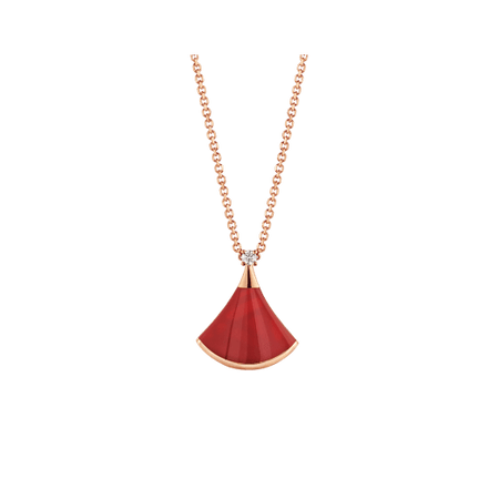 [Amore Jewelry]DREAM NECKLACE CARNELIAN 1 DIAMOND