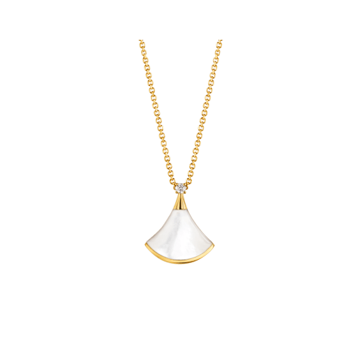 [Amore Jewelry]DREAM NECKLACE WHITE MOP GOLD 1 DIAMOND