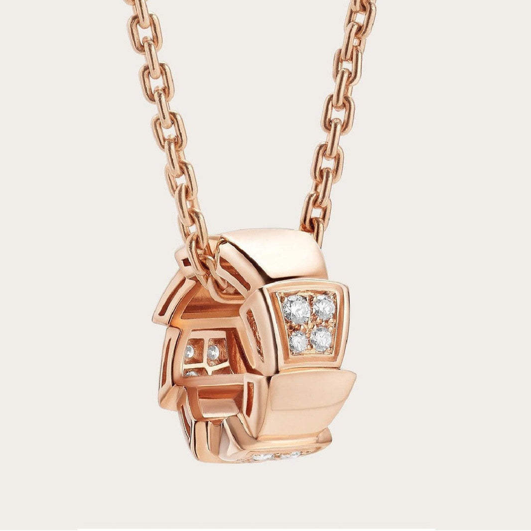 [Amore Jewelry]SERPENTI PEDANT DIAMOND PINK GOLD NECKLACE