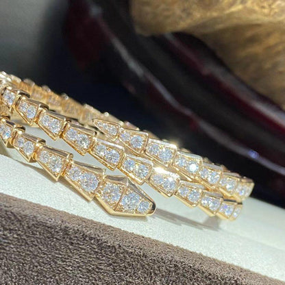[Amore Jewelry]SERPENTI BRACELET GOLD DIAMOND DOUBLE ROW