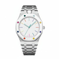 Oak Pop Exclusive Silver Steel Strap