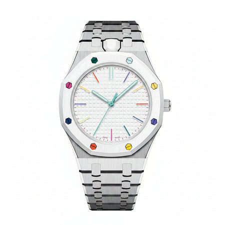 Oak Pop Exclusive Silver Steel Strap