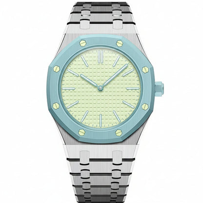 Oak Pop Exclusive Silver Steel Strap