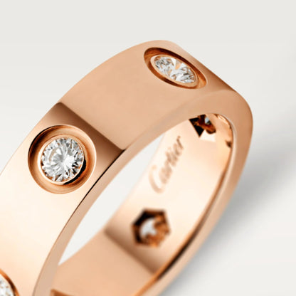 [Amore Jewelry]LOVE 5.5MM 6 DIAMOND RING