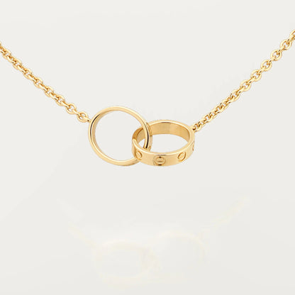 [Amore Jewelry]LOVE DOUBLE RING NECKLACE