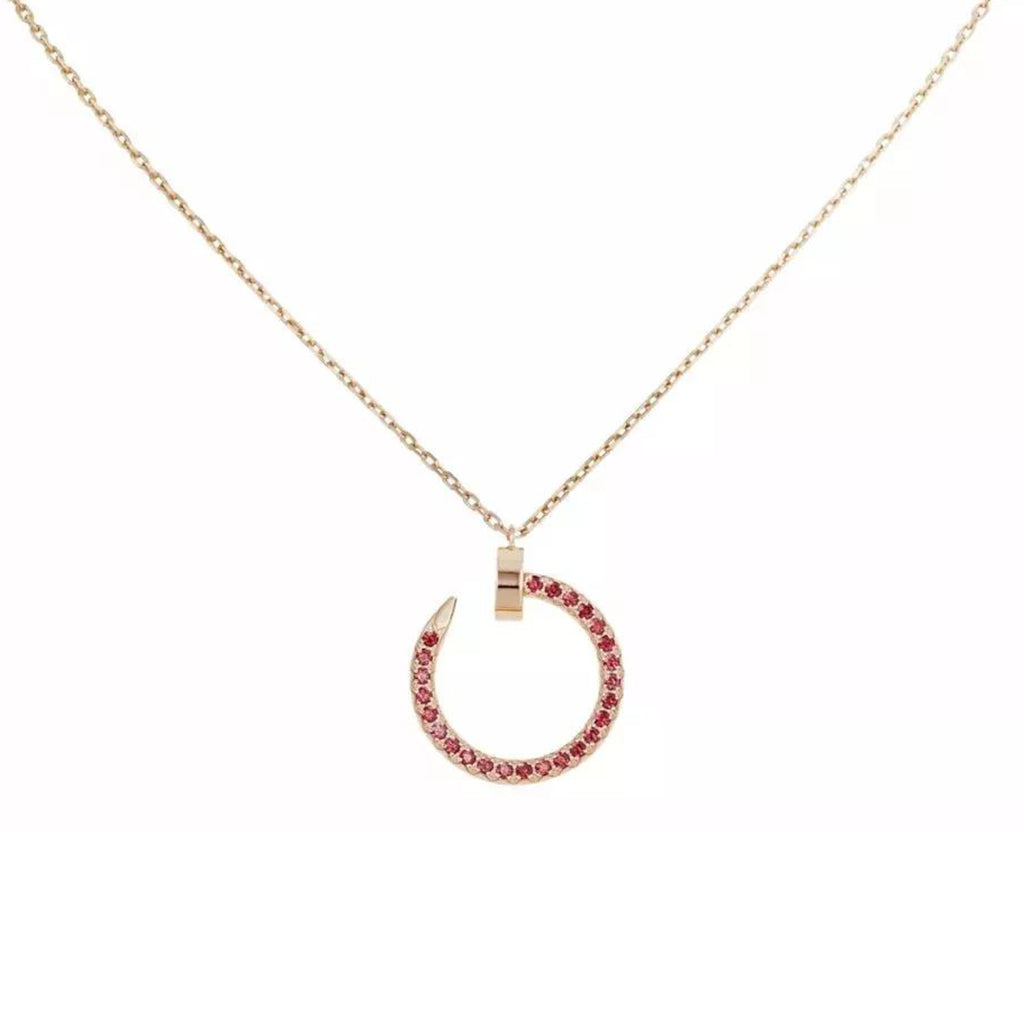 [Amore Jewelry]JUSTE NECKLACE RED FULL DIAMONDS