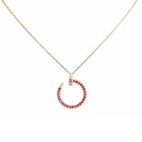 [Amore Jewelry]JUSTE NECKLACE RED FULL DIAMONDS