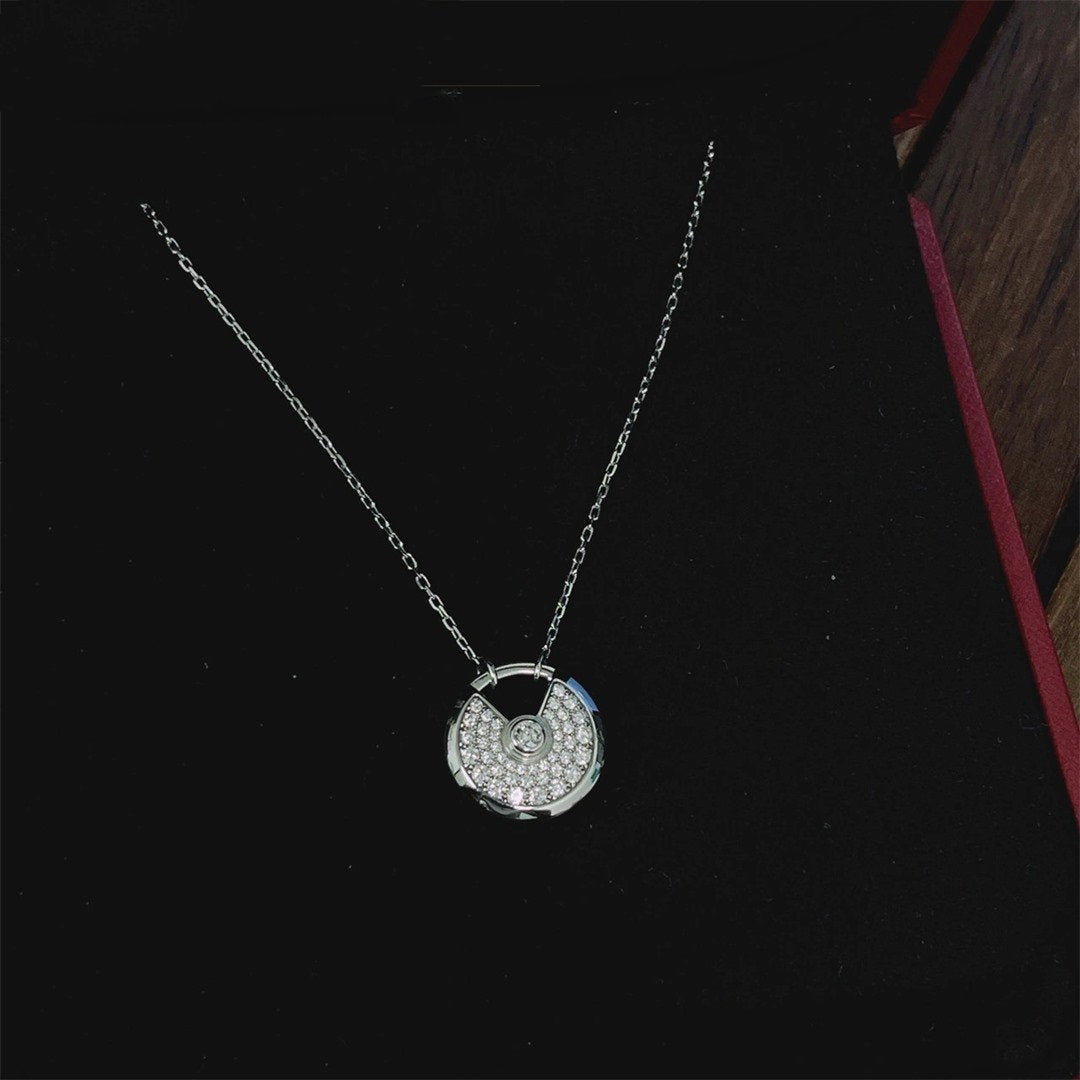[Amore Jewelry]AMULETTE SILVER FULL DIAMOND NECKLACE