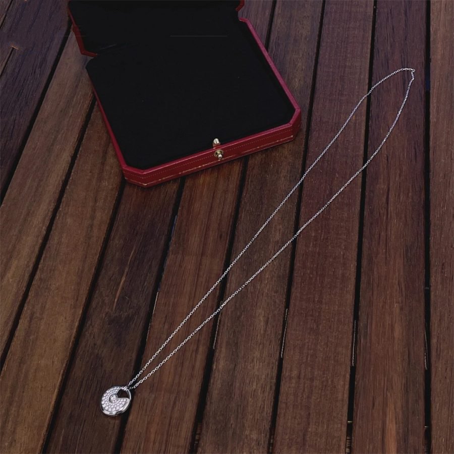 [Amore Jewelry]AMULETTE SILVER FULL DIAMOND NECKLACE