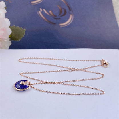 [Amore Jewelry]AMULETTE ROSE GOLD AGATE NECKLACE