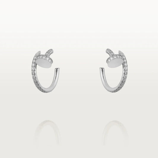 [Amore Jewelry]JUSTE EARRINGS 12.75MM SILVER DIAMOND