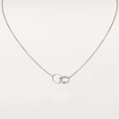 [Amore Jewelry]LOVE NECKLACE PINK GOLD AND SILVER